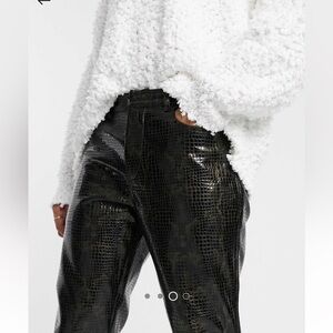 ASOS EDITION CROC PRINT VINYL PANT